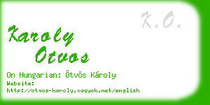 karoly otvos business card